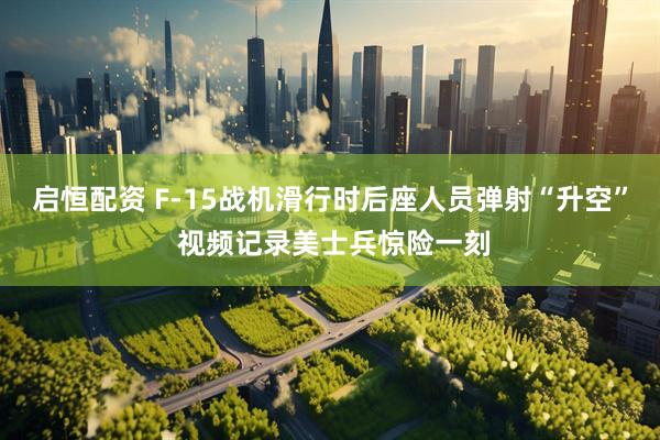 启恒配资 F-15战机滑行时后座人员弹射“升空” 视频记录美士兵惊险一刻