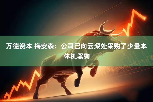 万德资本 梅安森：公司已向云深处采购了少量本体机器狗